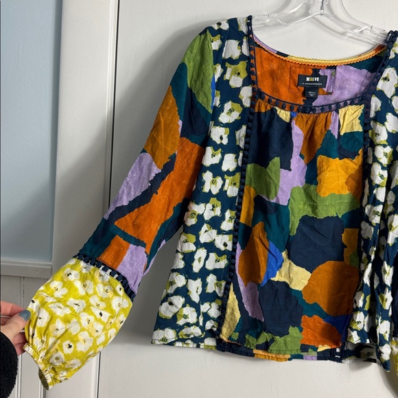 Anthropologie Maeve Mix Boho Printed Blouse Size Small - Picture 4 of 8